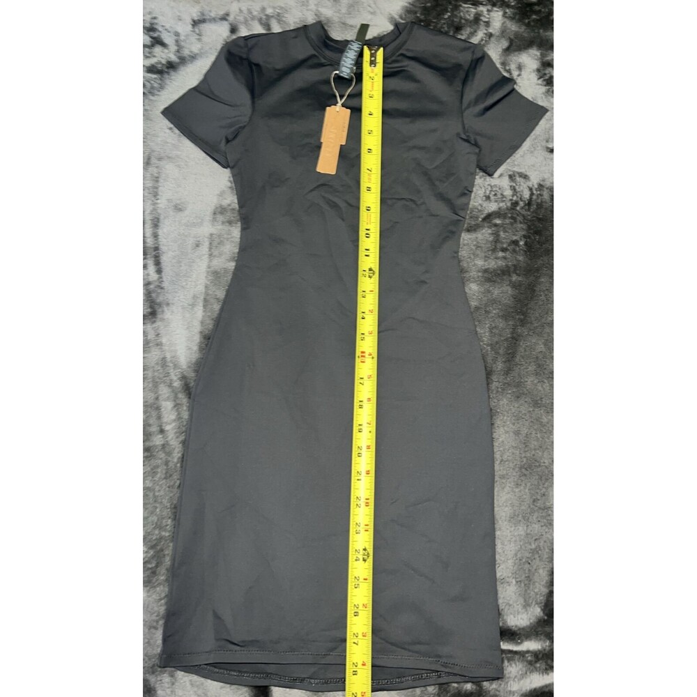 2XS Skims Signature Swim T-Shirt Dress Short Sleeve CU-DRS-2793 Gunmetal - Picture 5 of 7
